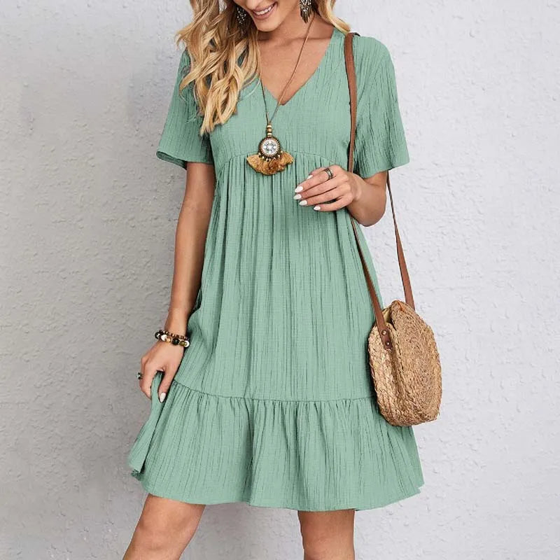 Lova & Soul | Fleur – Luchtige Zomerjurk met Ruffle Zoom