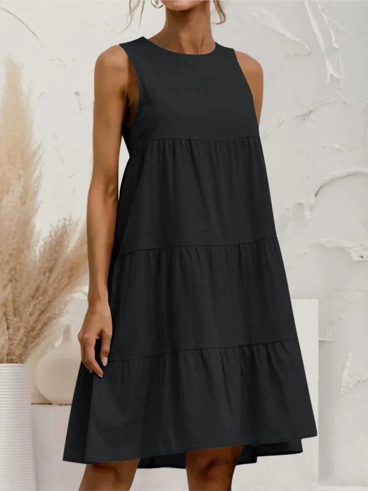 Lova & Soul | Romy – Mouwloze Zomerjurk met Speelse Stroken