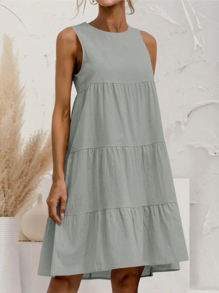 Lova & Soul | Romy – Mouwloze Zomerjurk met Speelse Stroken
