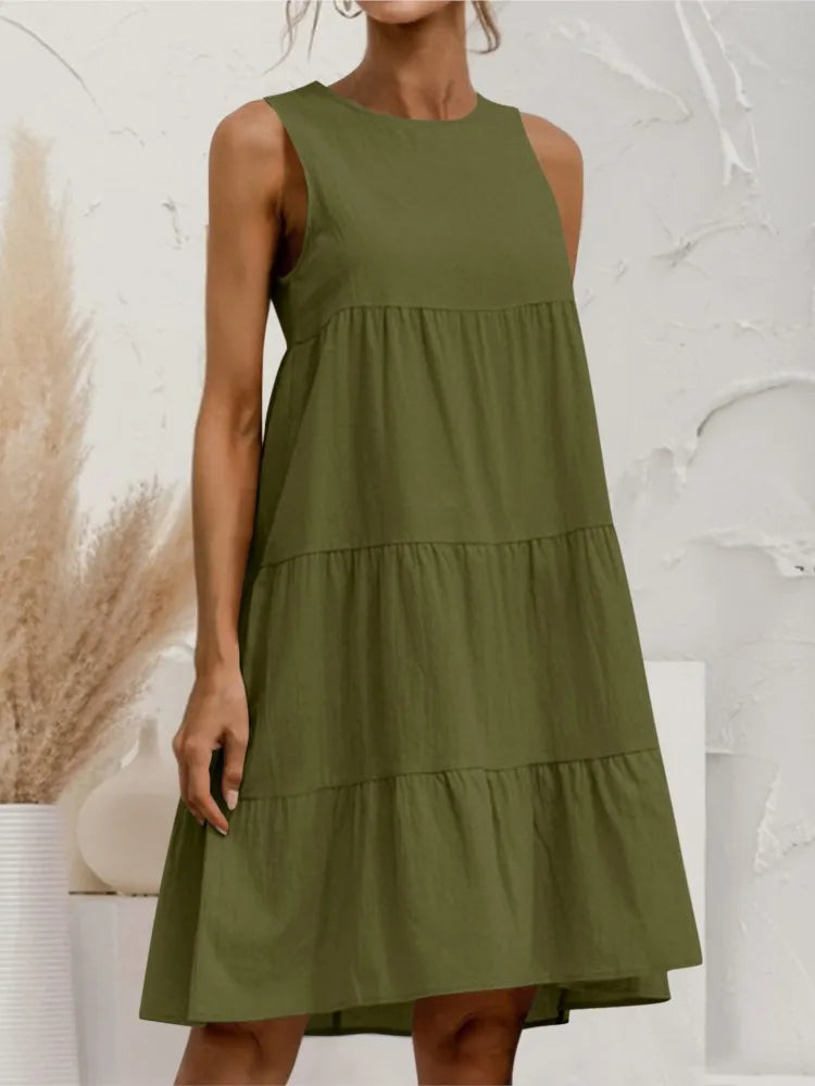Lova & Soul | Romy – Mouwloze Zomerjurk met Speelse Stroken