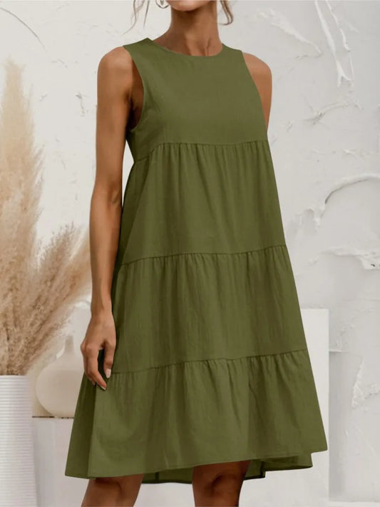 Lova & Soul | Romy – Mouwloze Zomerjurk met Speelse Stroken