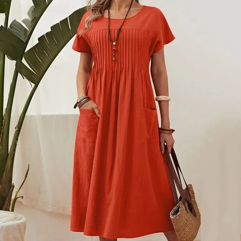 Lova & Soul | Noor – Plooi Zomerjurk met Zakken