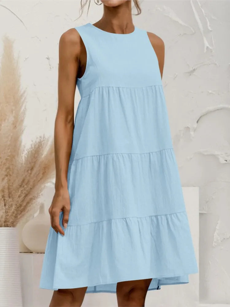 Lova & Soul | Romy – Mouwloze Zomerjurk met Speelse Stroken