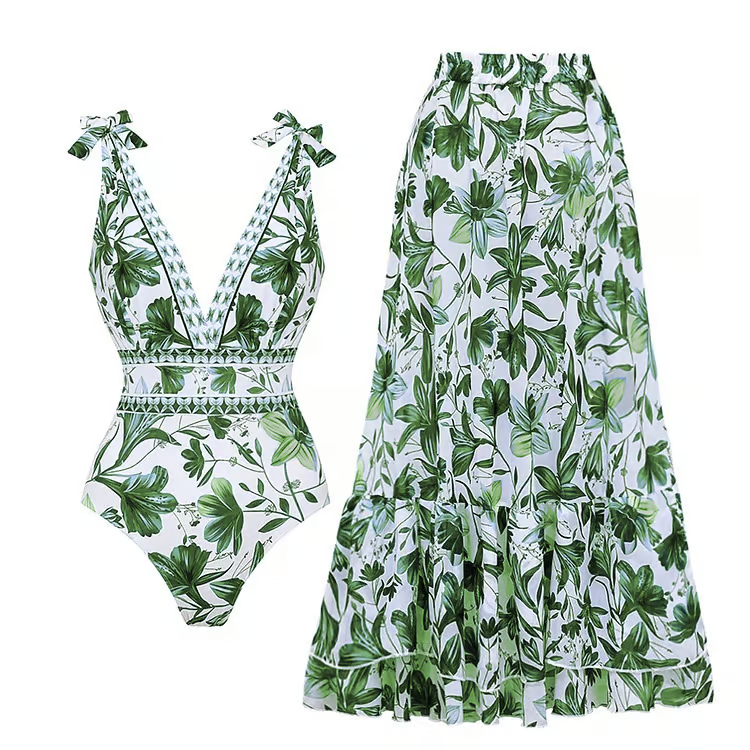 Lova & Soul | Blue Bloom Set – Badpak met Matchende Rok