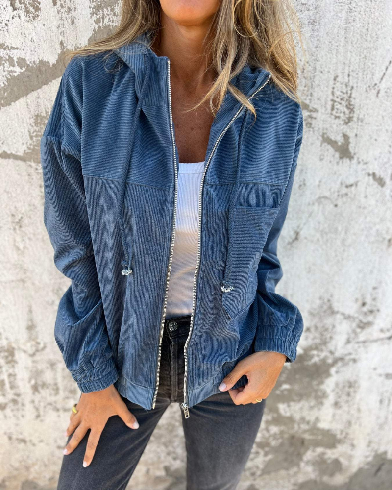 Lova & Soul | Ella Corduroy Capuchonjack met Rits