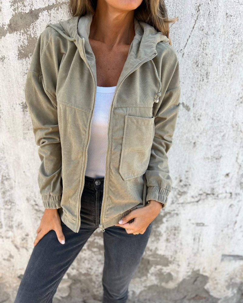 Lova & Soul | Ella Corduroy Capuchonjack met Rits
