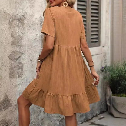 Lova & Soul | Liva – Zomerjurk met Ruffle Zoom en V-Hals