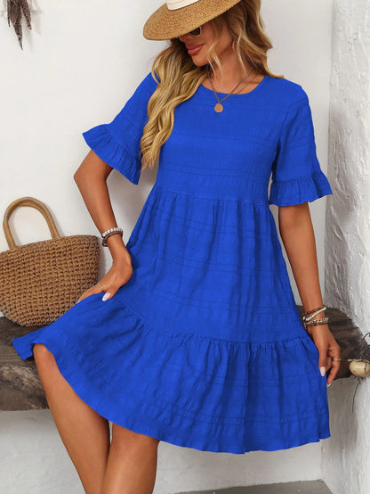 Lova & Soul | Lianne – Zomerjurk met Ruffle Mouwen en Boho Touch