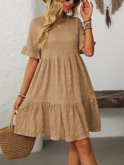 Lova & Soul | Lianne – Zomerjurk met Ruffle Mouwen en Boho Touch