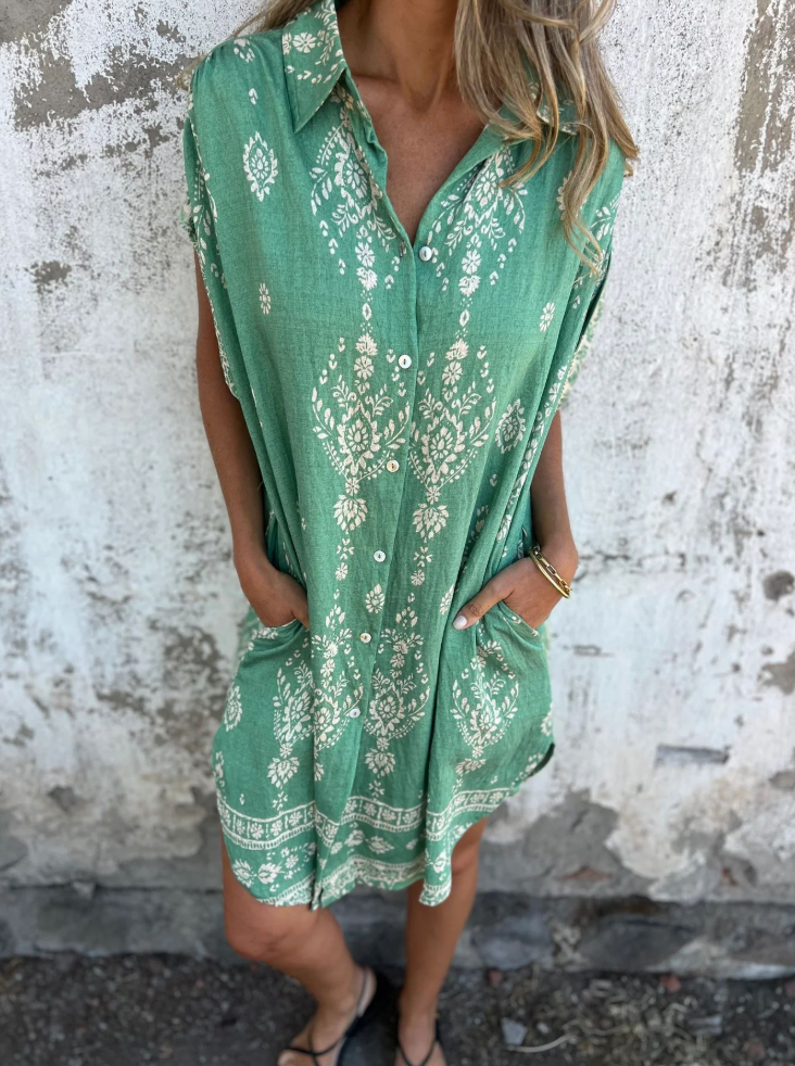 Lova & Soul | Lotte – Boho Blousejurk met zakken